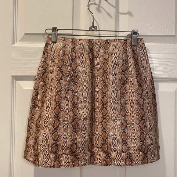 Snake Print Faux Leather Skirt | TOPSHOP - Picture 2 of 2